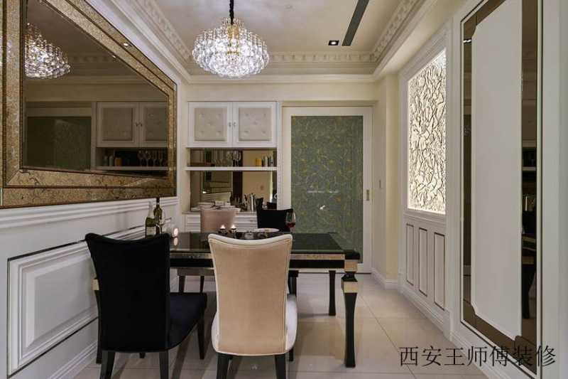 典雅美式时尚餐厅装修布置效果图