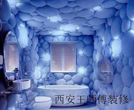 梦幻童话式 蓝色地中海风情卫生间设计