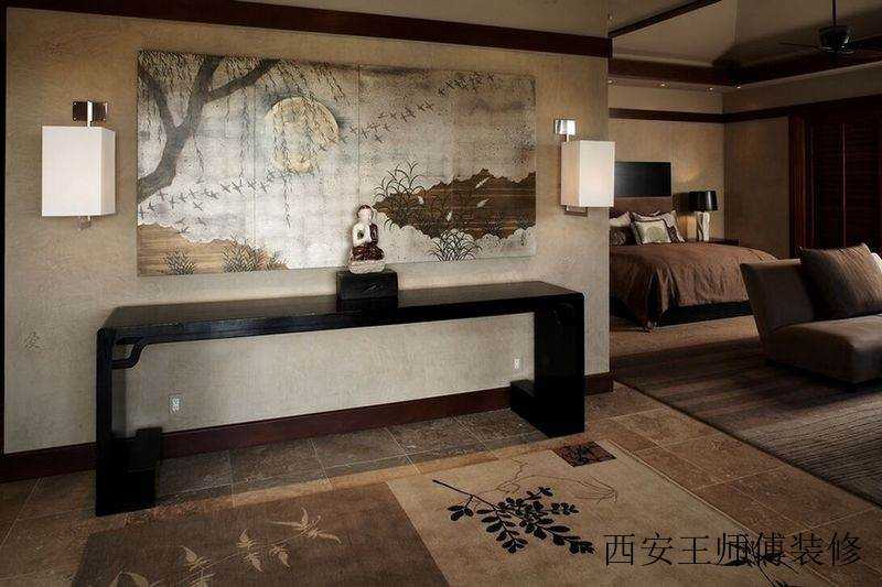 雅致东南亚风情客厅背景墙效果图