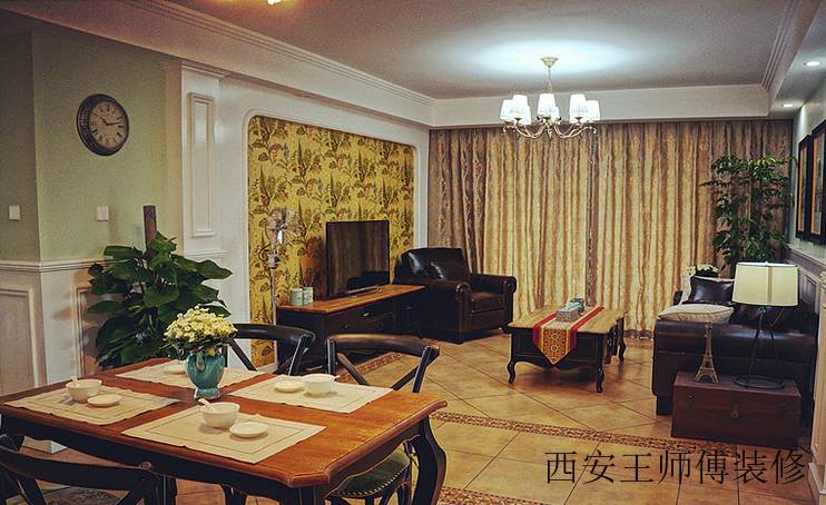 美式田园风格家居客厅装饰效果图