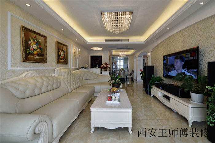 小资情调简欧风格客厅沙发装饰效果图
