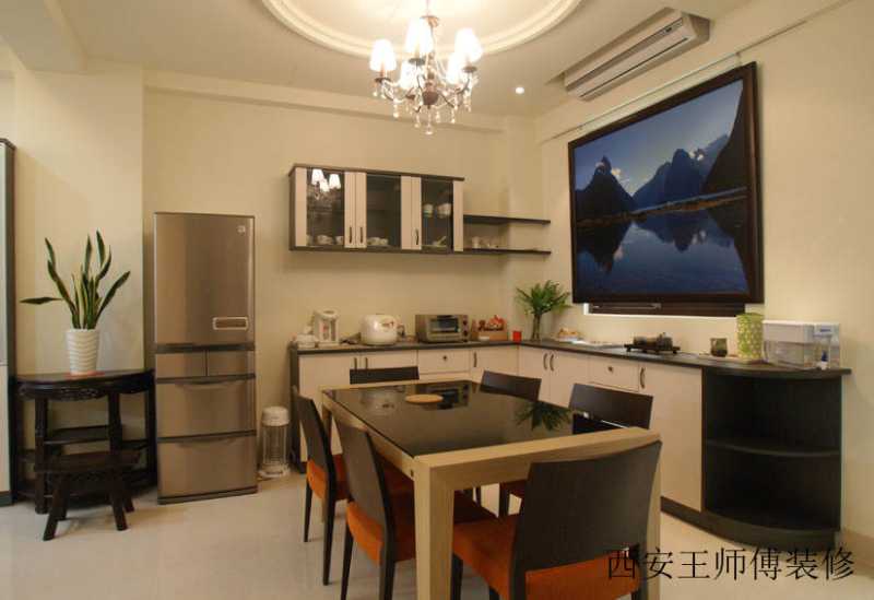 黑白现代家装餐厅装饰图