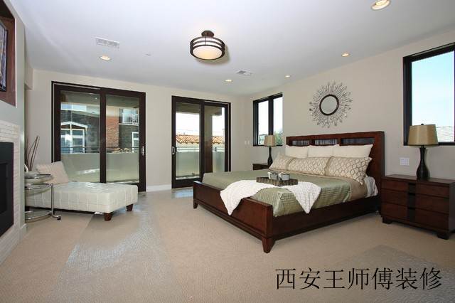 古朴现代卧室家装效果图