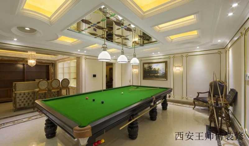 豪华欧式风格别墅休闲桌球室设计装修图