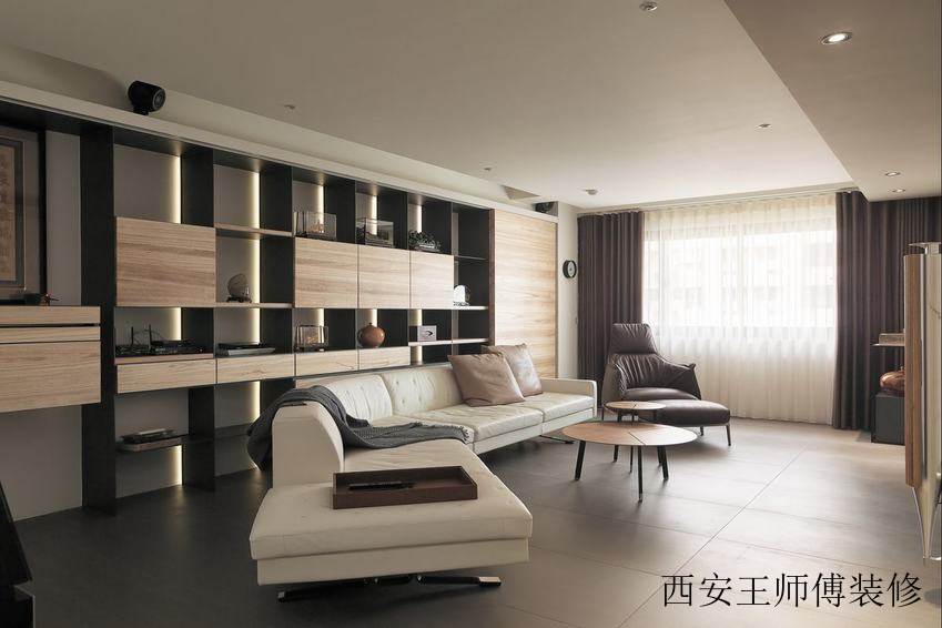 悠闲美式客厅博古架设计