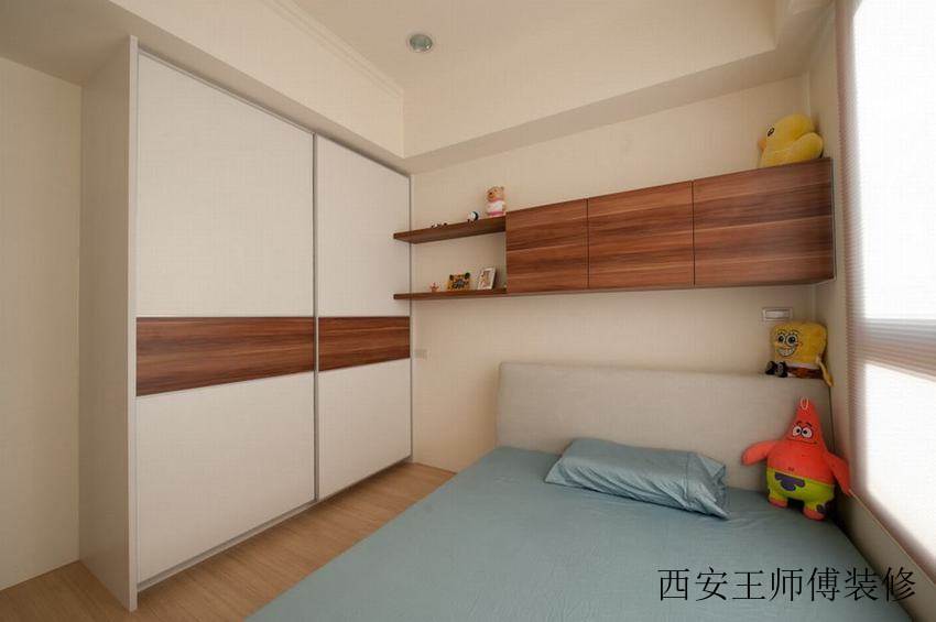 现代家居儿童房移门衣柜设计