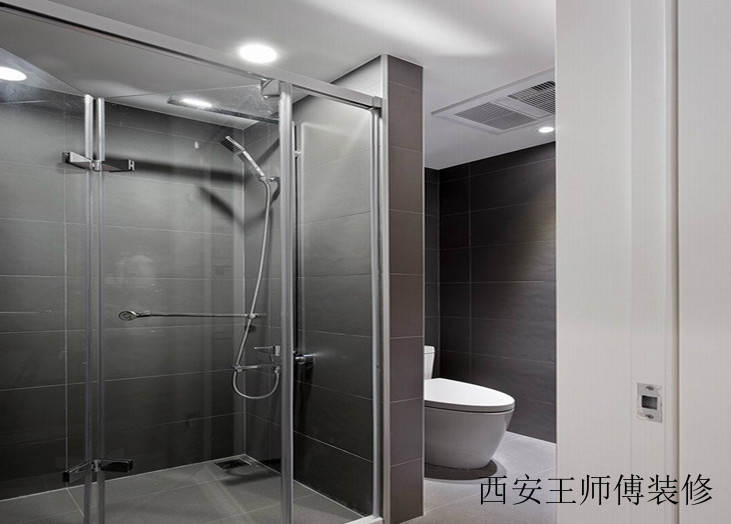 前卫现代灰色卫生间隔断设计效果图