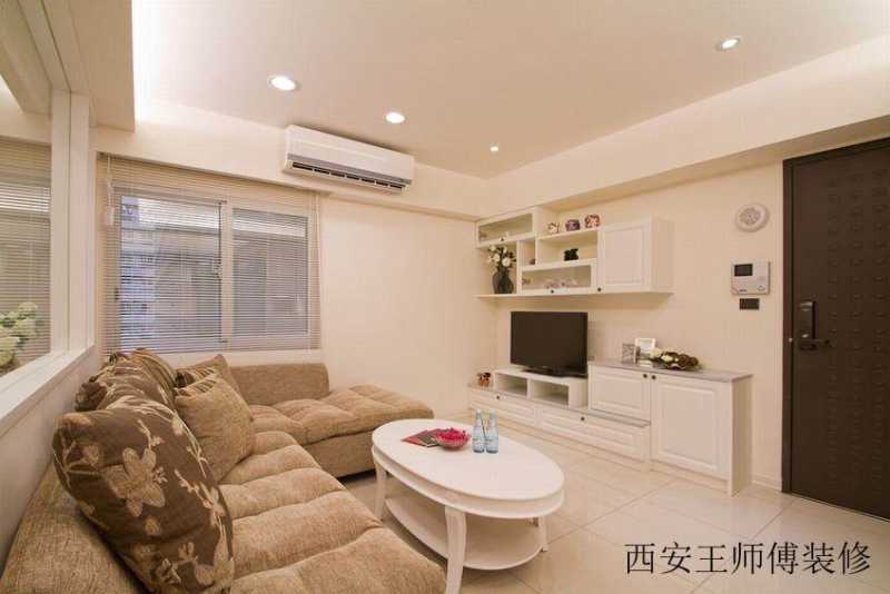 简约客厅墙面收纳柜设计