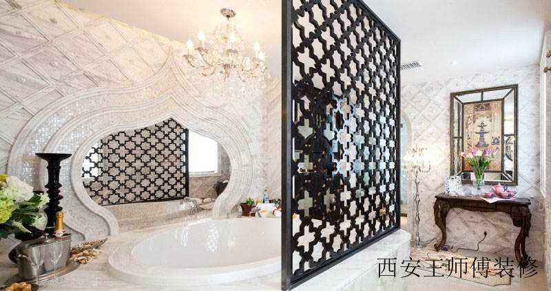 时尚东南亚风洗手间效果图