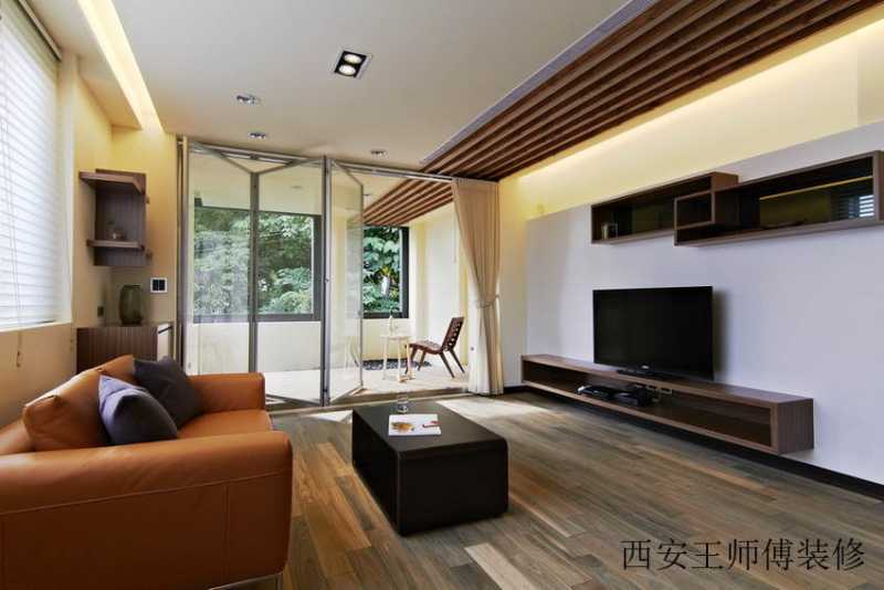 现代设计客厅折叠门隔断装饰