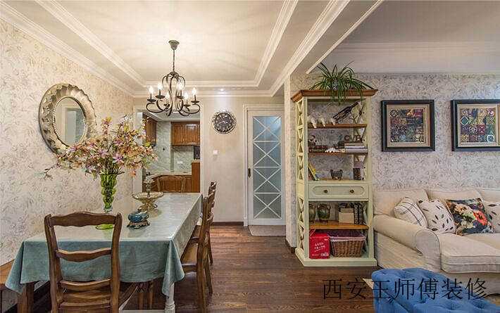 悠闲自然田园风格美式餐厅装饰效果图