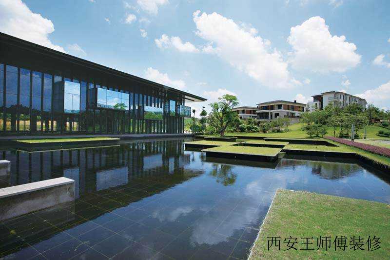 新中式超大花园效果图