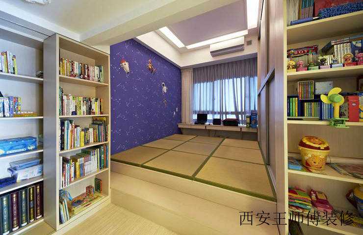 唯美清新简欧书房榻榻米设计装修欣赏