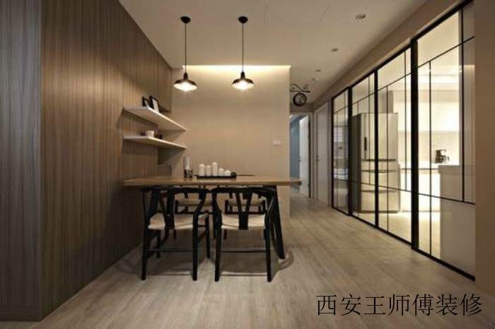 原木现代日式餐厅效果图