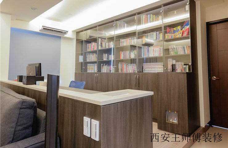 简约现代实木书房效果图