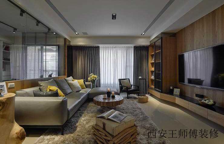 时尚中性色现代风 客厅装饰大全