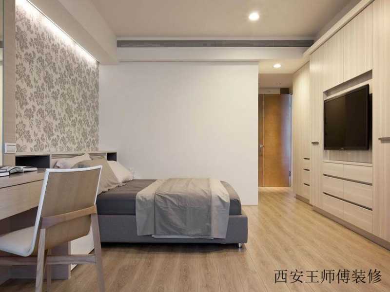 原木现代家装卧室效果图