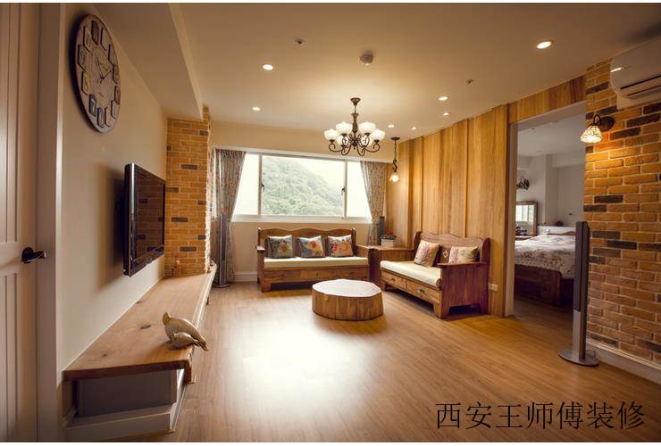 时尚复古中式风格客厅装修效果图