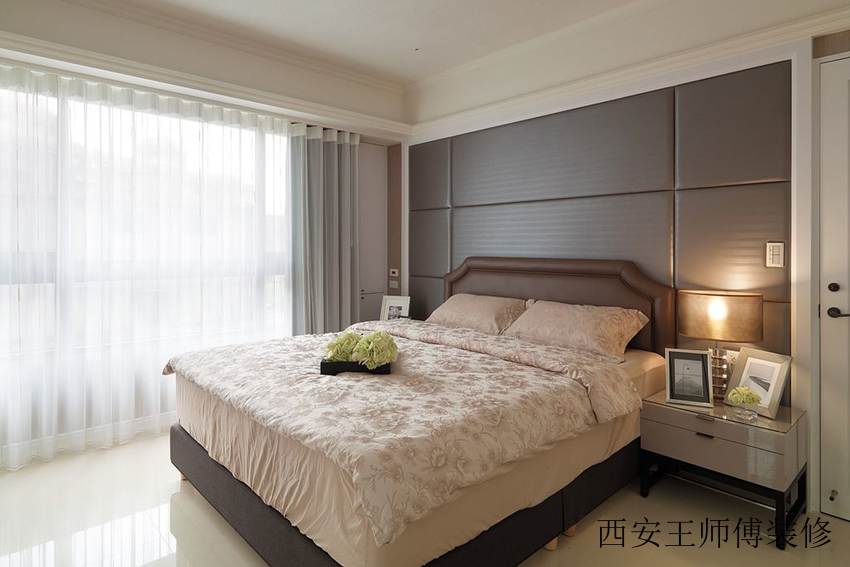 家装卧室 现代软包背景墙效果图