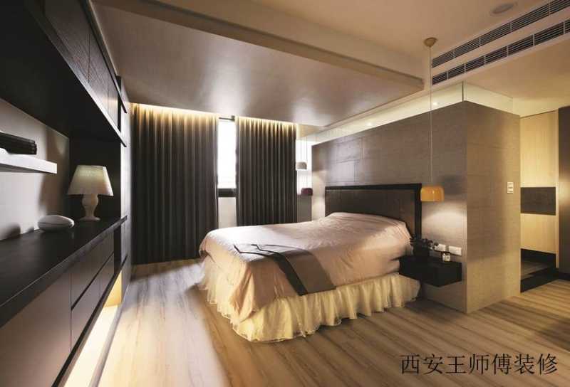 深色现代风格卧室设计装修图