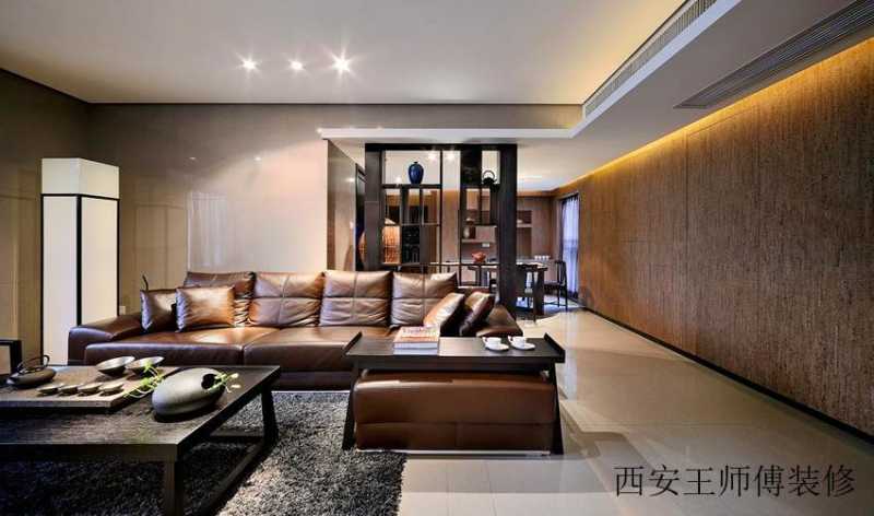 时尚摩登现代客厅博古架半隔断装饰效果图