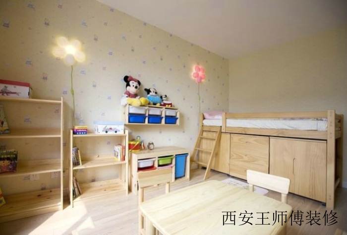 现代田园风儿童房装饰图