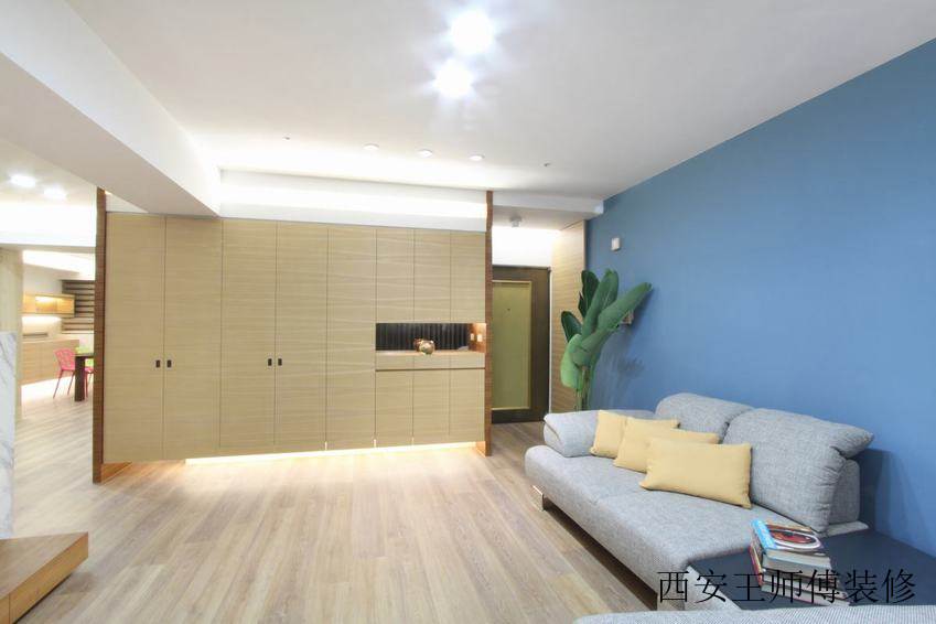 清新纯木现代二居客厅效果图
