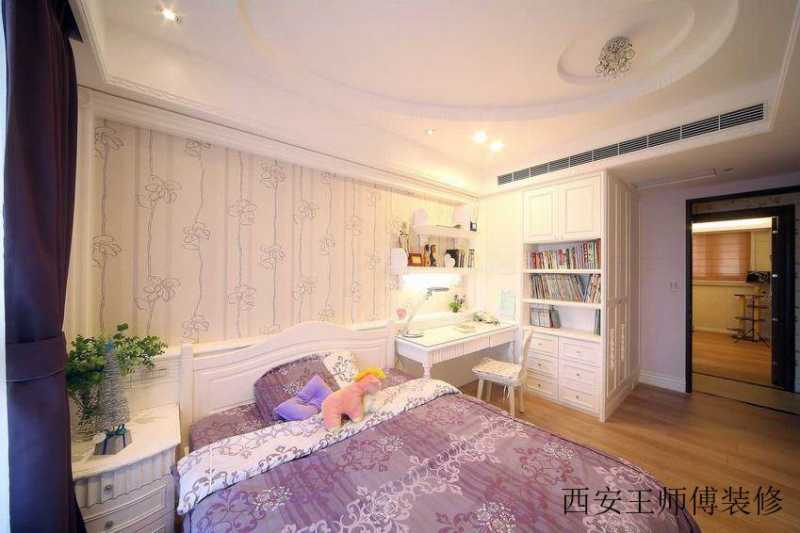 唯美混搭儿童房书柜设计