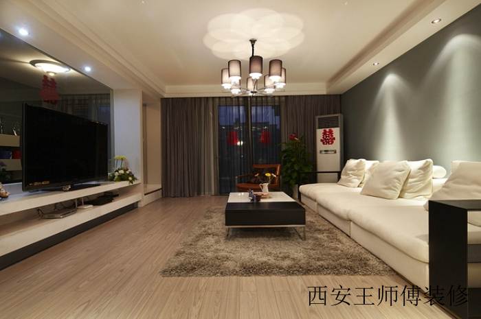 时尚现代客厅 玻璃电视背景墙设计