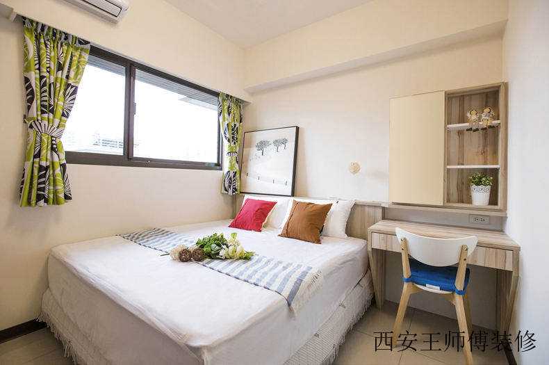 清新宜家卧室窗帘装饰图