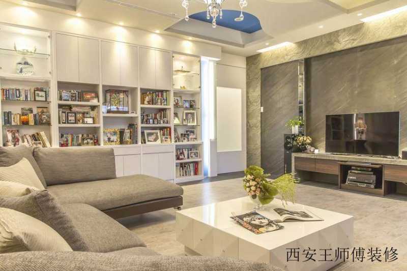时尚复古现代三居客厅装修图