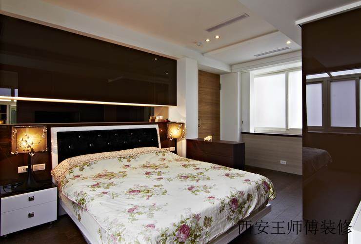 咖色系现代卧室装修效果图