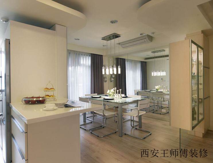 简洁时尚北欧 餐厅玻璃背景墙设计