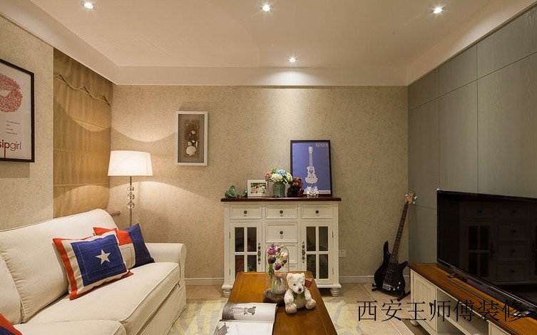 时尚简约美式客厅落地灯装饰效果图
