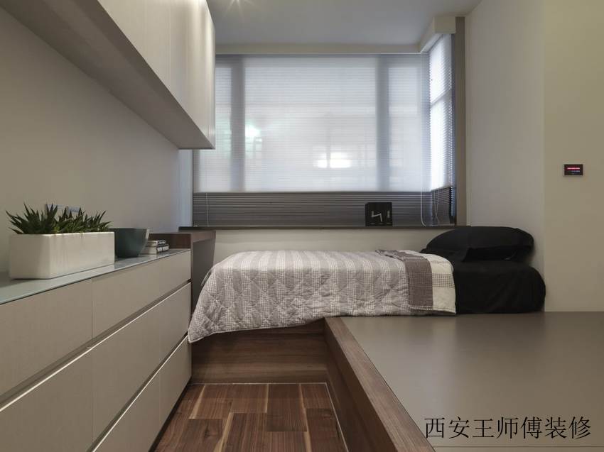 素雅现代家居卧室飘窗设计