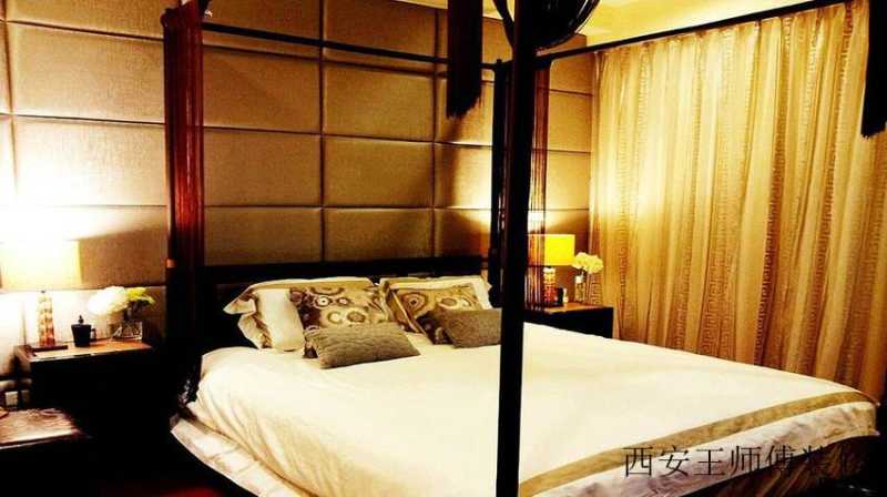 素雅复古中式卧室展示效果图