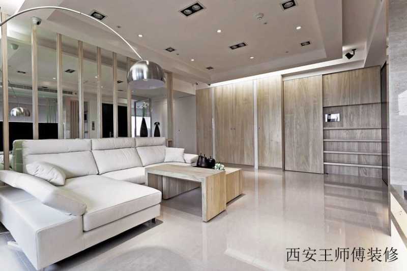 裸色系简约客厅家装效果图
