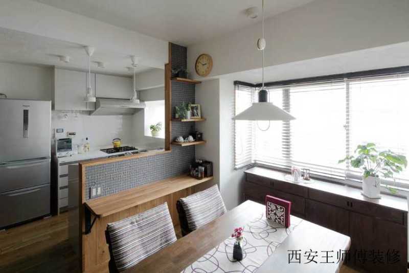 现代设计日式装修风格一居室厨房餐厅半隔断设计