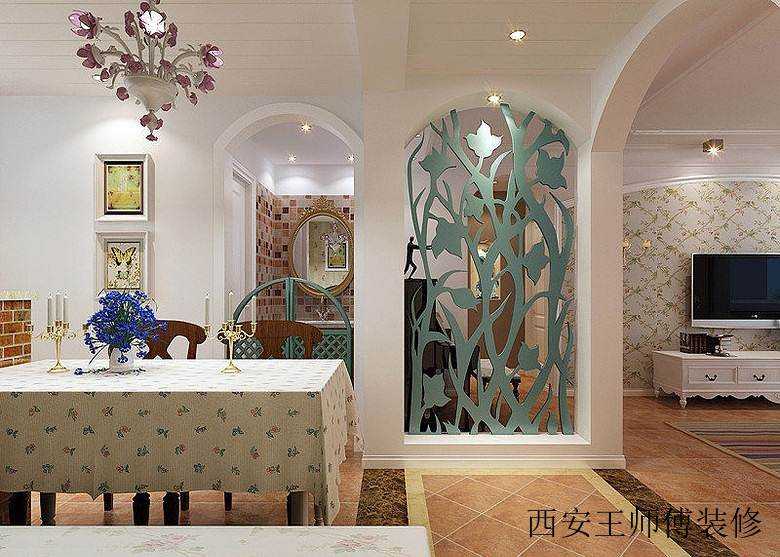 碎花清新田园风二居室室内设计装修效果图