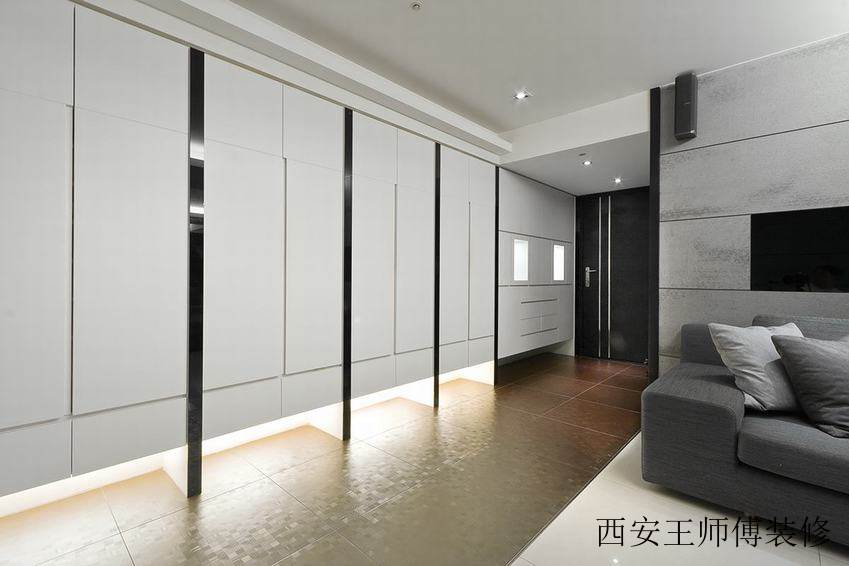 时尚黑白现代家居玄关设计