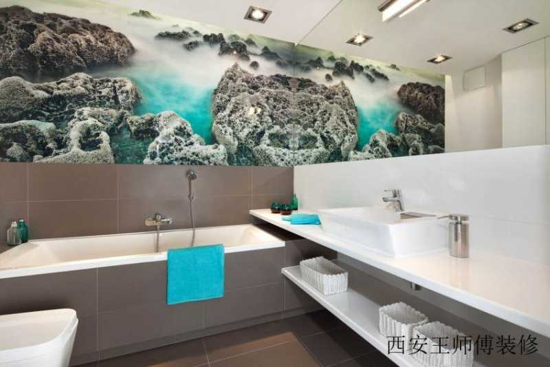 简约卫生间背景画装饰