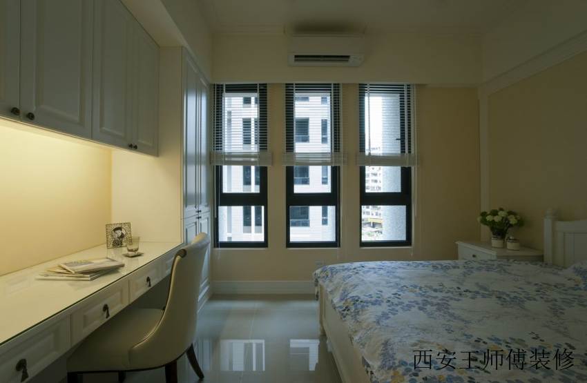 优雅清新现代卧室窗户效果图