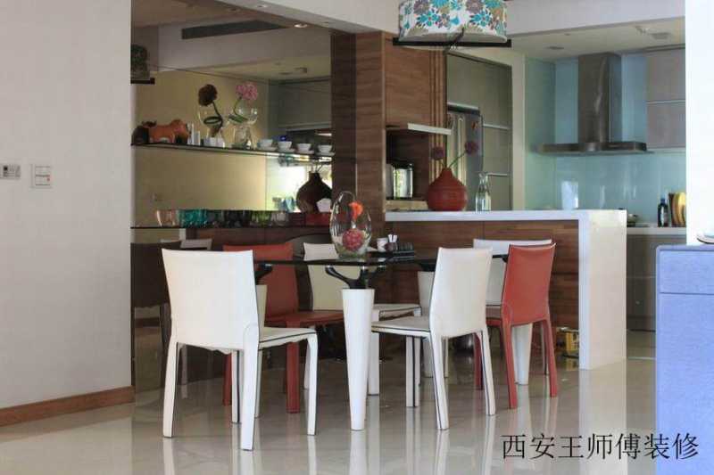 现代装修餐厨房吧台隔断设计