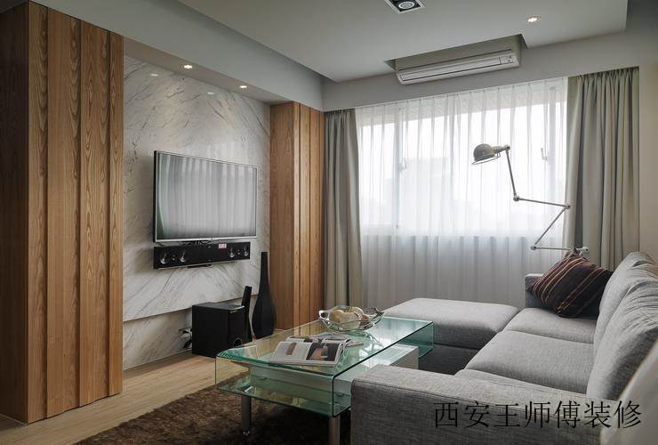 时尚清新现代家居客厅电视背景墙装饰欣赏图
