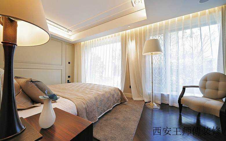 浪漫风情现代卧室窗帘装饰效果图