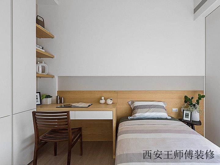 清新原木日式简约儿童房局部装修图