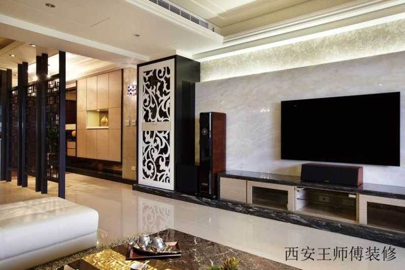 现代中式风过道隔断设计