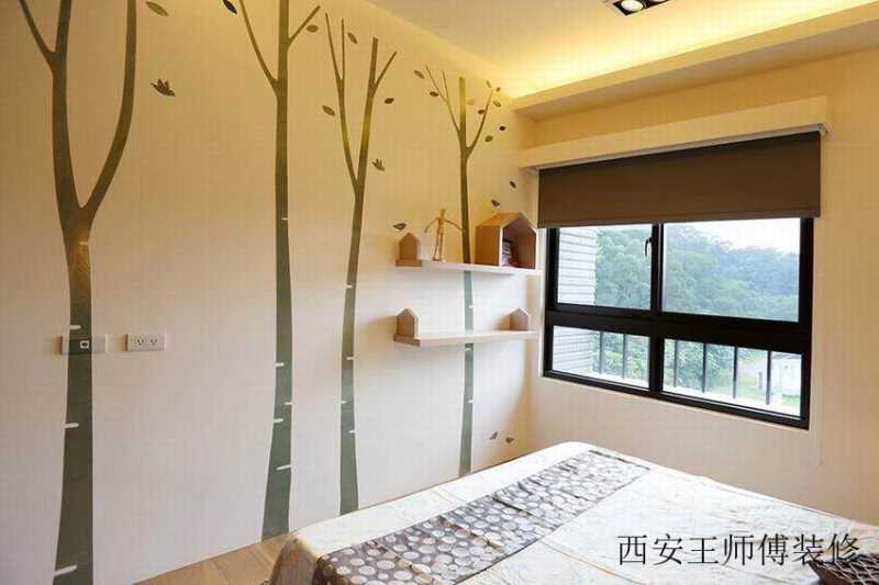 简欧装修卧室墙纸装饰图