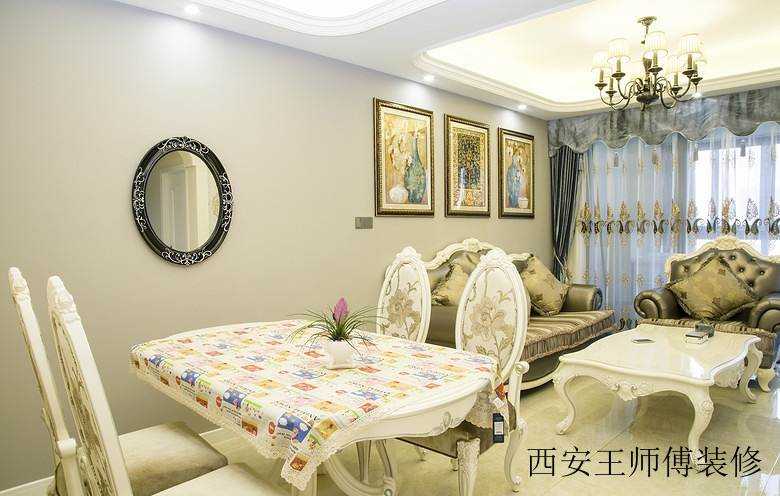 清新唯美简欧餐厅桌布搭配图