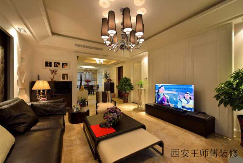时尚现代客厅吊灯装饰图